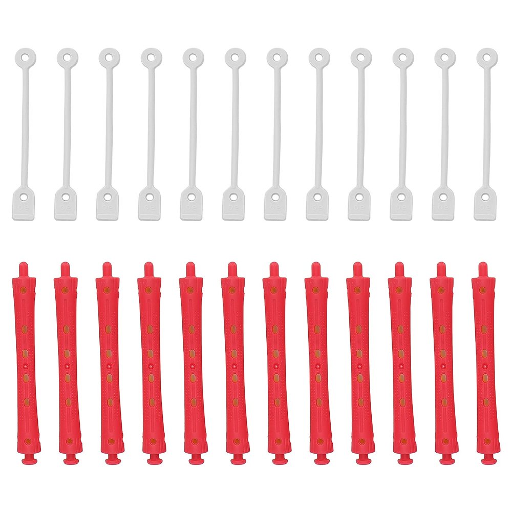 FILFEEL 12Pcs Hair Perm Rods with Straps for Beautiful Curls Ideal for Salon & Home Use