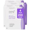 Caring Viscose Silky Disposable Facial Towels, Ultra-Soft Makeup Remover, Hypoallergenic for All Skin Types, 10" x 12" view 1