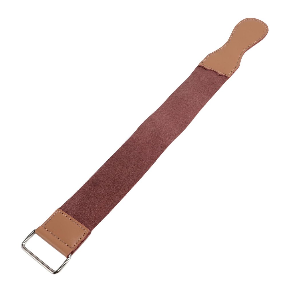 Dioche Double Layer PU Leather Sharpening Strap - Reusable Straight Barber Strop for Home Salon Use