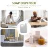 CLISPEED 1l Heavy-Duty Plastic Shampoo Pump Dispenser Bottle, Milky White Refillable Container for Travel and Bathroom Use view 3