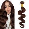 26 Inch Chocolate Brown Human Hair Bundles Dark Brown Bundles Human Hair #4 Bundle 8A Brazilian Virgin Hair Extensions view 1