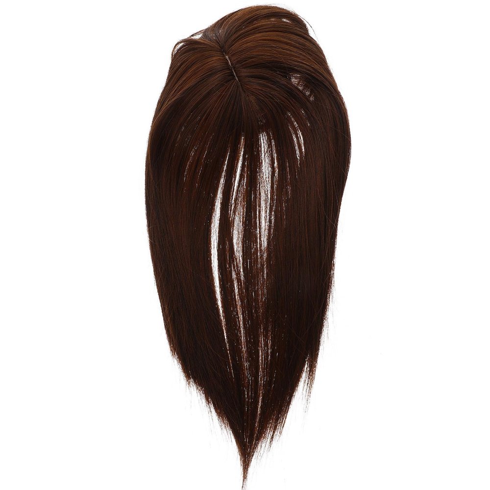 Ipetboom Hair Topper for Thinning Hair Women Invisible Lightweight 25cm Synthetic Hairpiece Wiglet Natural Light Brown Clip-on