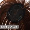 Ipetboom Hair Topper for Thinning Hair Women Invisible Lightweight 25cm Synthetic Hairpiece Wiglet Natural Light Brown Clip-on view 3