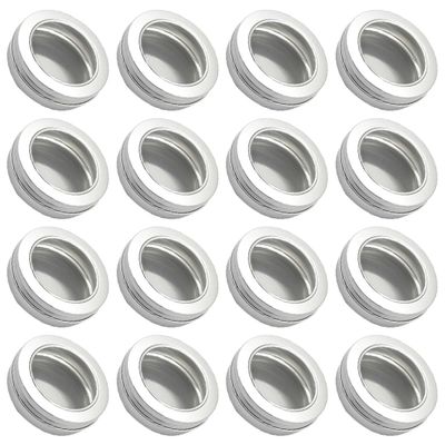 VICASKY 24pcs 100ml Aluminum Jar Box Container with Screw Lid for Cosmetic Creams and Balms Travel Small Aluminum Jars for Beauty Products Storage