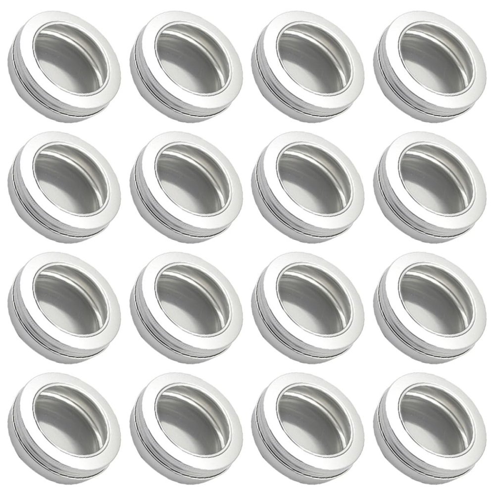 VICASKY 24pcs 100ml Aluminum Jar Box Container with Screw Lid for Cosmetic Creams and Balms Travel Small Aluminum Jars for Beauty Products Storage