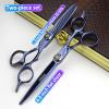 6/6.8/7-inch Hair Styling Scissors, Hair Clippers, Japanese 440C Steel Scissors, Suitable for Hairdressers and Salons, etc (6+6.8 inch 2pc) view 2