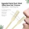 Holajoy 10Pcs 2-in-1 Nose Hair Trimmer, Double Sided Nasal Hair Cutter, 360 Rotating Manual Nose Clippers for Men and Women, Portable Ear & Nose Hair Remover for Home & Travel view 3