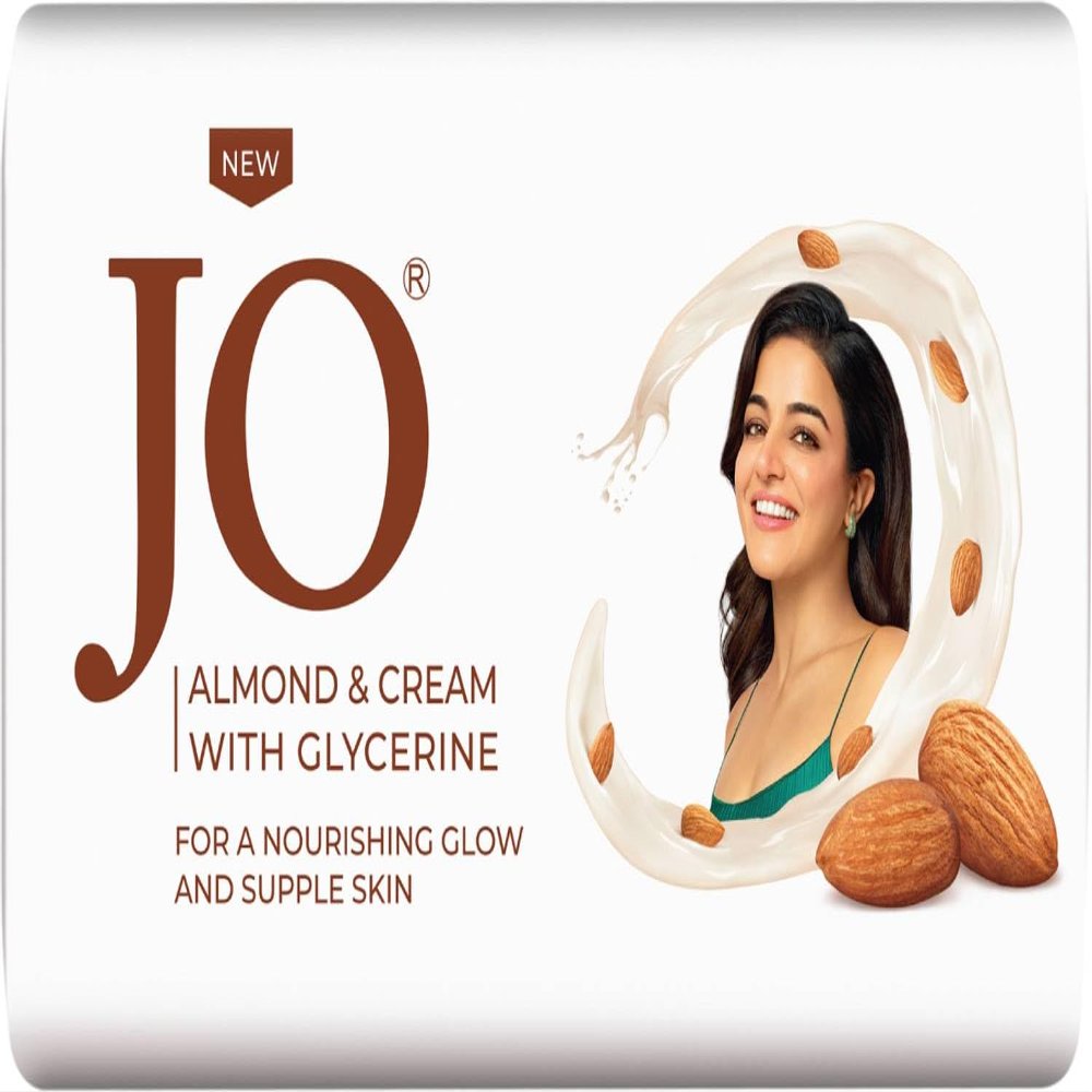 FT JO Soap Pack of 5 100g Each (100g X 5, Almond, Almond & Cream With Glycerine)