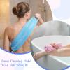 3 PCS Back Scrubber for Shower, Women Back Exfoliator Towel with Handle, Double Sided Exfoliating Backs Cleaner Towel for Deep Cleans Skin, Not Suitable for Sensitive Skin (Pink, Blue, Green) view 3