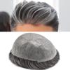Hair Wonders Men's Toupee 0.06mm Pro-Grade Thin Skin Men Hair Unit All V-Loop Invisible Mens Hair System Protesis Capilar Hombre8X10-90% light density#240 2# DARKEST BROWN+40% GREY view 1