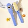 Jehoshaphat 2PC Bear-Faced Mini Folding Comb Plastic Fine Teeth Detangling Brush Portable Travel Hair Care Accessory Blue Beige Pink view 4