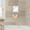 Beavorty Anti-Fog Wall Mounted Shower Mirror with Stainless Steel Hook and Storage Shelf, Shatterproof Travel Size Vanity Mirror for Shaving and Makeup in Bathroom view 4