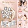 Electric Razors for Women, 5-in-1 Magnetic Electric Shaver for Women, 7D Womens Electric Razor, Wet Dry Bikini Trimmer, Rechargeable Full Body Hair Removal for Face Arms Legs Armpit Pubic Area view 2