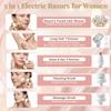 Electric Razors for Women, 5-in-1 Magnetic Electric Shaver for Women, 7D Womens Electric Razor, Wet Dry Bikini Trimmer, Rechargeable Full Body Hair Removal for Face Arms Legs Armpit Pubic Area view 3
