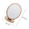 Ciieeo Wooden Desktop Makeup Mirror Portable Tabletop Vanity Mirror Oval 21x16cm for Travel and Daily Use view 2