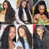 Water Wave Bundles 30 32 34 Inch Wet And Wavy Bundles Human Hair Double Weft Unprocessed Brazilian Remy Hair Extensions Water Wave Human Hair Bundle 3Pcs/Set Deals 150g view 2