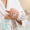 4 Pairs Cotton Gloves for Dry Hands Sleeping, White Cotton Overnight Sleep Gloves for Dry Hands Women Spa Lotion Moisturizing Night Glove Touchscreen view 3