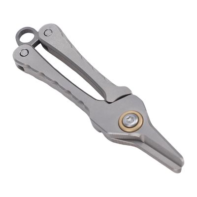 Rengue Alloy Nose Hair Scissors, Lightweight Portable Keyring Trimmer for Men and Women, Versatile Grooming Tool for Mustache and Eyebrow