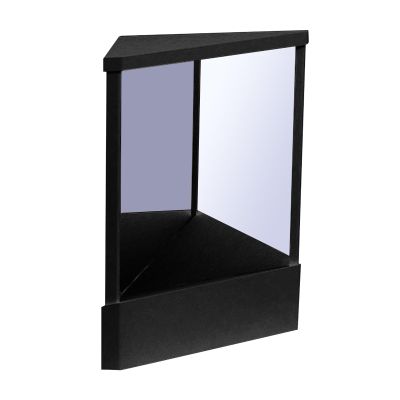 Solenvar Non-Reversing Mirror, True Reflection Vanity Makeup Mirror with High-Precision Reflectors, Real Unflipped Image for Makeup, Skincare, Hair Styling & Professional Use Black L