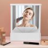 Solenvar Non-Reversing Mirror, True Reflection Vanity Makeup Mirror with High-Precision Reflectors, Real Unflipped Image for Makeup, Skincare, Hair Styling & Professional Use Black L view 3
