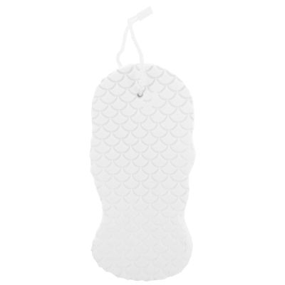 HONMEET Bath Sponge and Body Exfoliating Scrubber, Soft White Embossed Sponge for Newborns, Reusable Bathing Accessory for Gentle Body Cleaning and Mud Removal