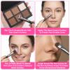 4 Pcs Nose Brush Set 2 in 1 Nose Contour Brush Sculpting Dual-End Noses Brushes U Shaped Fluffy Makeup Brushes Flat Foundation Brushs Angled Makeup Brushs for BB Cream Liquid Foundation Concealer view 3
