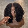 4C Edges Hairline Afro Kinky Curly Human Hair Wig 180% Density HD Invisible 13x4 Glueless Lace Front 100% Brazilian Human Hair Wig Pre Plucked Bleached Knots Curly Baby Hair Short Bob Afro Curly Wig view 3