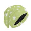 Stars Lime Green Hair Bonnet for Sleeping 1 PC Satin Sleep Bonnets for Women Men Satin Lined Sleep Night Cap For Curly Hair Wrap view 1