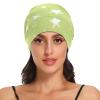 Stars Lime Green Hair Bonnet for Sleeping 1 PC Satin Sleep Bonnets for Women Men Satin Lined Sleep Night Cap For Curly Hair Wrap view 2