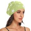 Stars Lime Green Hair Bonnet for Sleeping 1 PC Satin Sleep Bonnets for Women Men Satin Lined Sleep Night Cap For Curly Hair Wrap view 3