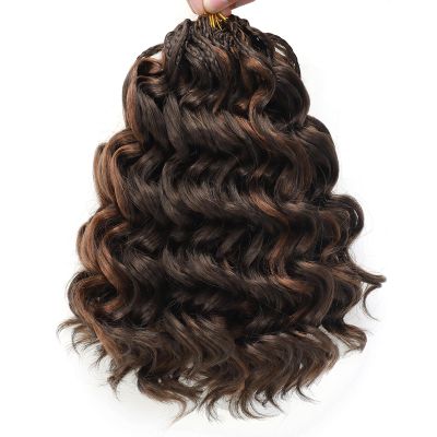 8 Packs Curly Crochet Hair for Women 10 Inch Short Pre Looped Ocean Wave Crochet Hair Deep Water Wave Twist Crochet Braids Synthetic Braiding Hair Extensions10 Inch,P4/30