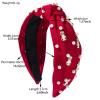 WaiHeikki Women's Easter Headbands Cute Bunny Pearl Knotted Headpieces Beaded Hair Hoops Accessories (Purple, One Size) view 4