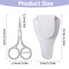 3.5 Inch Silver Eyebrow Scissors, Stainless Steel Small Grooming Scissors for Women Men, Professional Small Precision Scissor for Eyebrows, Nose, Mustache, Beard, Eyelashes view 2