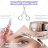 3.5 Inch Silver Eyebrow Scissors, Stainless Steel Small Grooming Scissors for Women Men, Professional Small Precision Scissor for Eyebrows, Nose, Mustache, Beard, Eyelashes view 4