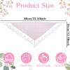 Nogeqi 2 Pcs Sweet Hair Scarf, Lace Hair Bandanas for Women, Cute Stylish Lace Head Scarf, Head Kerchief Summer Accessories (White, Pink) view 4