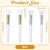 4 PCS Mask Brushes for Facials, Face Mask Brush Soft Silicone Masks Application Tool for Even Coverage Skincare Enhancer Hairless Applicator Tool for Mud, Clay, Charcoal view 2