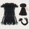 8 inch Interlocking Micro Locs Extensions Human Hair, Sister Locs Human Hair Dreads, 0.2cm Width 100% Human Hair Dradlock Extensions, Natural Black (8 inch 20 Strands, 1B 0.2cm) view 1