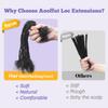8 inch Interlocking Micro Locs Extensions Human Hair, Sister Locs Human Hair Dreads, 0.2cm Width 100% Human Hair Dradlock Extensions, Natural Black (8 inch 20 Strands, 1B 0.2cm) view 3
