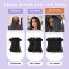 8 inch Interlocking Micro Locs Extensions Human Hair, Sister Locs Human Hair Dreads, 0.2cm Width 100% Human Hair Dradlock Extensions, Natural Black (8 inch 20 Strands, 1B 0.2cm) view 4