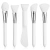 5PCS Silicone Face Mask Brush Facial Silicone Mud Mask Applicator, Soft Jelly Face Mask Tool Lotion Applicator for Skincare - White Color view 1