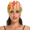 Summer Pineapple Hibiscus Hair Bonnet for Sleeping 1 PC Satin Sleep Bonnets for Women Men Satin Lined Sleep Night Cap For Curly Hair Wrap view 2