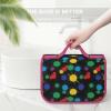 MZERSE Travel Hanging Toiletry Bag with Sturdy Hook Rainbow Paint Splash, Waterproof Cosmetic Organizer for Bathroom Shower view 2