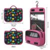 MZERSE Travel Hanging Toiletry Bag with Sturdy Hook Rainbow Paint Splash, Waterproof Cosmetic Organizer for Bathroom Shower view 3