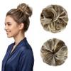 Qunlinta Large Messy Bun Hair Piece Wavy Curly Bun Scrunchies Thick Updo Scrunchies Hair Extensions Hairpieces for Women Girls Brown Mix Bleach Blonde view 1
