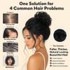 Qunlinta Large Messy Bun Hair Piece Wavy Curly Bun Scrunchies Thick Updo Scrunchies Hair Extensions Hairpieces for Women Girls Brown Mix Bleach Blonde view 3