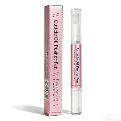 Ceramic Cuticle Pusher & Oil Pen - Professional 2-in-1 Care for Dry, Damaged Nails & Hangnails, Gentle Remover Pen with Nourishing Oil to Moisturize & Strengthen (1 Pack)