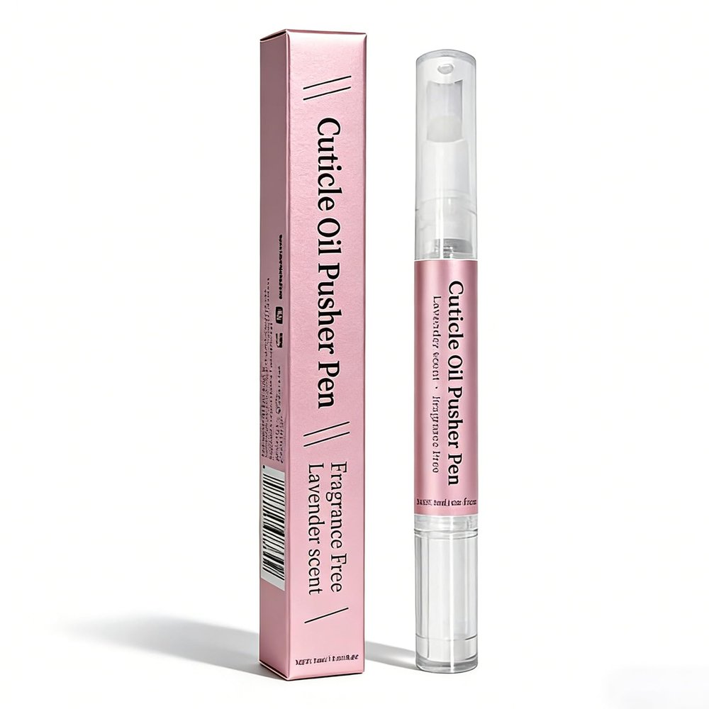 Ceramic Cuticle Pusher & Oil Pen - Professional 2-in-1 Care for Dry, Damaged Nails & Hangnails, Gentle Remover Pen with Nourishing Oil to Moisturize & Strengthen (1 Pack)