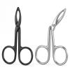 2Pcs Eyebrow Tweezers Scissor Precision Stainless Steel Flat Straight Tip Eyebrow Facial Remover for Hair Plucker Women and Men Facial Hair (Black&Silver) view 1