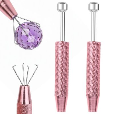 2 PCS Piercing Ball Grabber Tool Piercing Tools for Changing Jewelry 4 Claw Pearl Gem Grabber Pick Up Tool for Jewelry Craft Small Parts Pickup