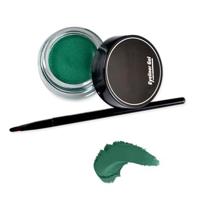 Yinhing Long Lasting Dye Cream 5 Colors Non Dizzy Velvety Texture Gel for Brightening Eyes Bigger Look Black Coffee Blue Purple (#05 Green)